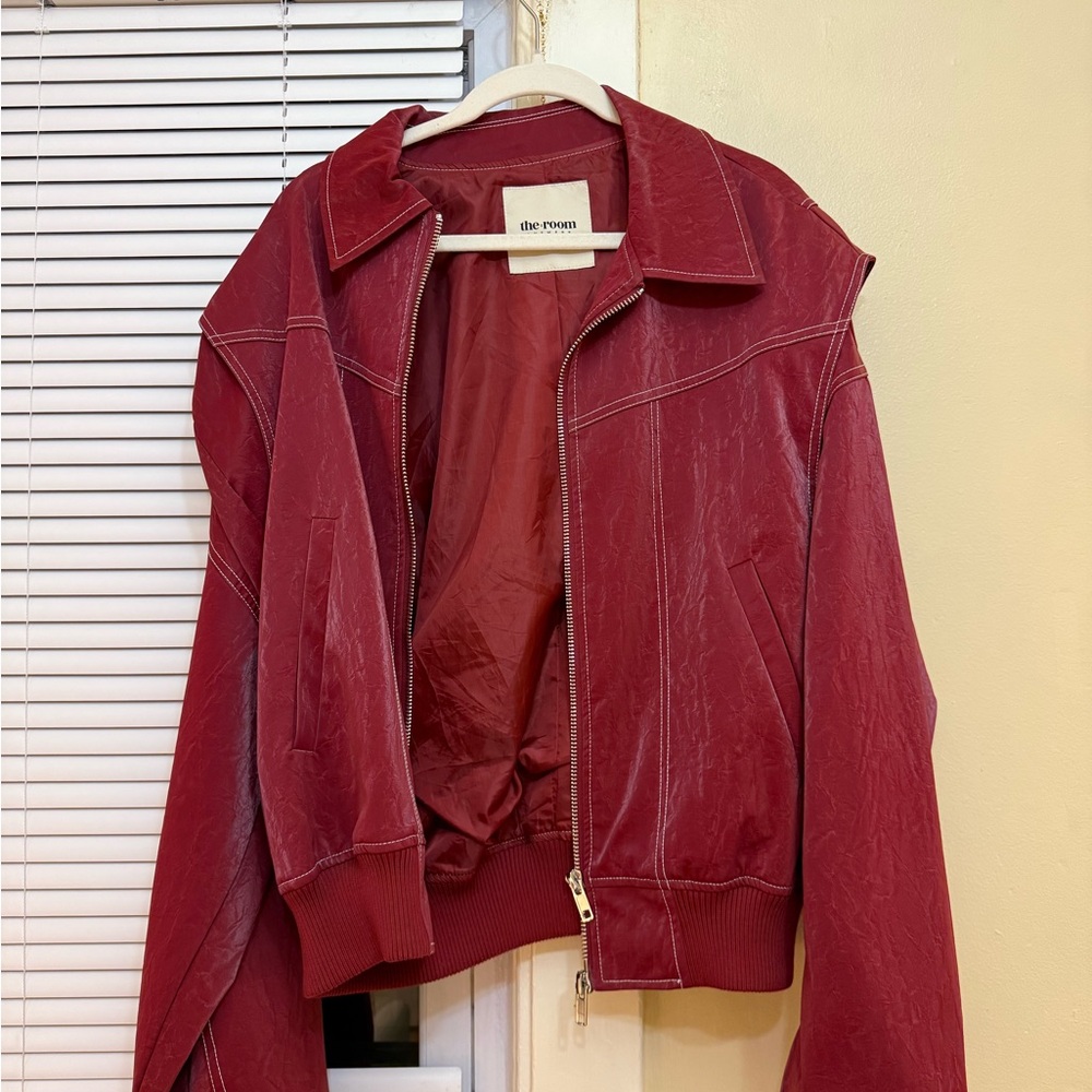 The Row Women's Deep Red Bomber Jacket